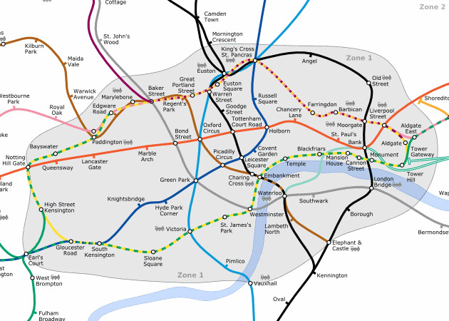 ロンドン地下鉄マップ