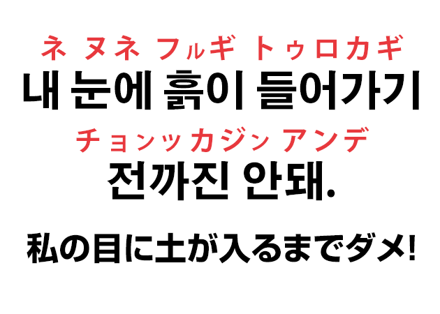 結婚を反対する親が言う恐いセリフ 私の目に土が入るまではダメ ハングルノート