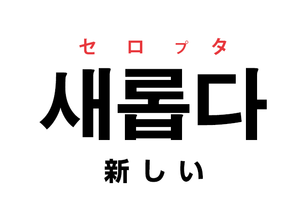 韓国語の「새롭다 セロプタ（新しい）」を覚える！