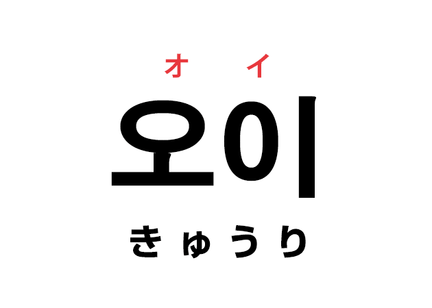 韓国語の「오이 オイ（きゅうり）」を覚える！