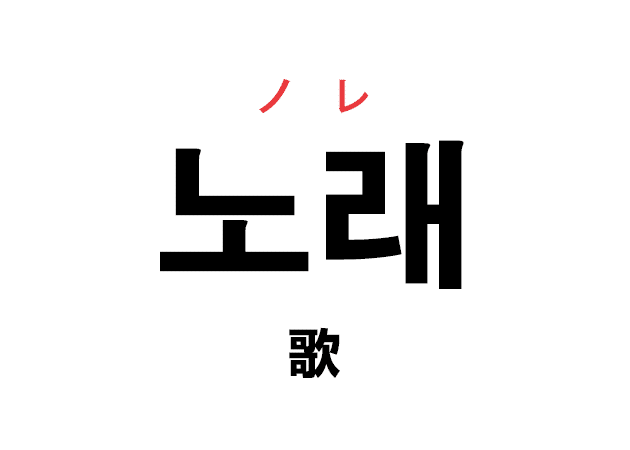 韓国語の「노래 ノレ（歌）」を覚える！