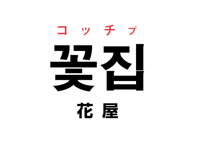 韓国語の「꽃집 コッチプ（花屋）」を覚える！