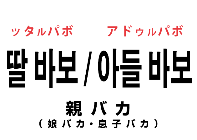 親バカは韓国語で「娘バカ・息子バカ」って言うの？！理由は？？